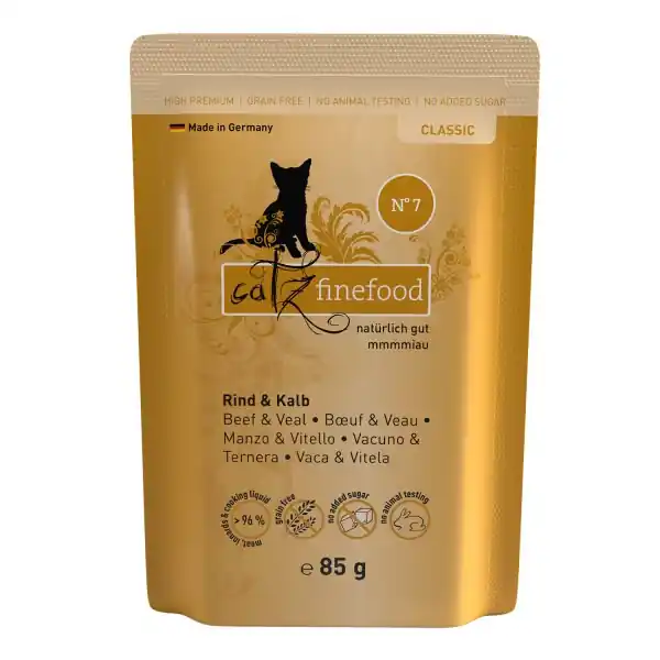 Catz finefood No.7 Rind/Kalb 85 g Versand Am Gleichen Tag